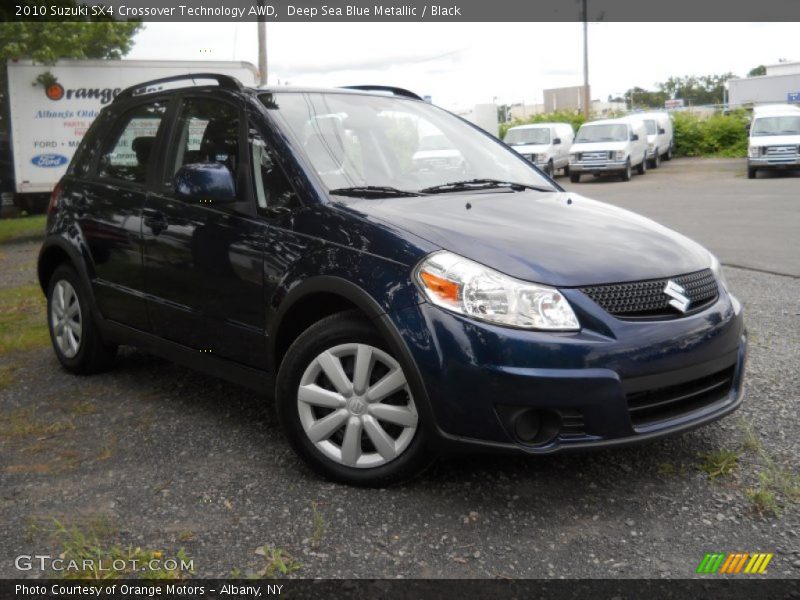 Deep Sea Blue Metallic / Black 2010 Suzuki SX4 Crossover Technology AWD