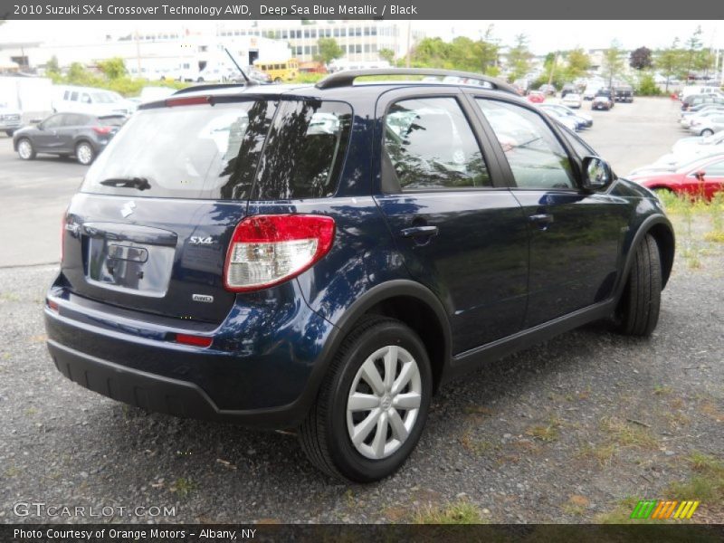 Deep Sea Blue Metallic / Black 2010 Suzuki SX4 Crossover Technology AWD