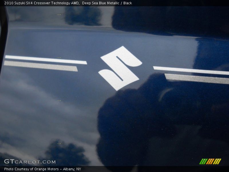 Deep Sea Blue Metallic / Black 2010 Suzuki SX4 Crossover Technology AWD