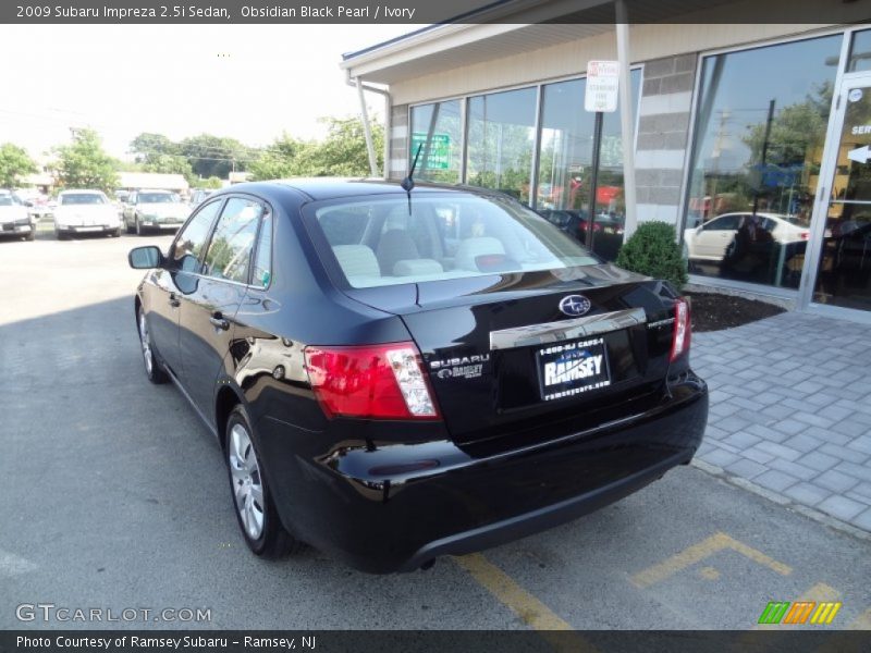 Obsidian Black Pearl / Ivory 2009 Subaru Impreza 2.5i Sedan