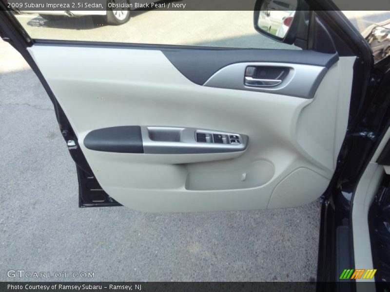 Obsidian Black Pearl / Ivory 2009 Subaru Impreza 2.5i Sedan