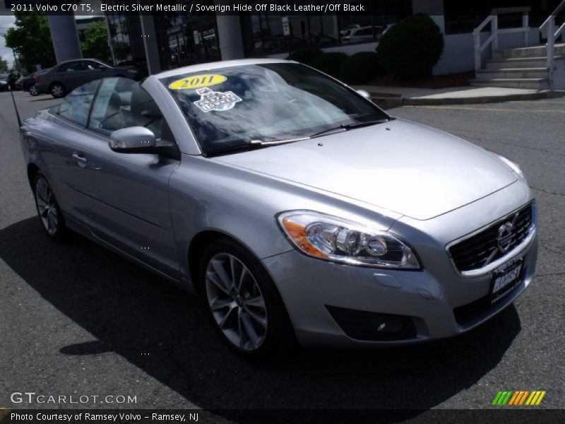 Electric Silver Metallic / Soverign Hide Off Black Leather/Off Black 2011 Volvo C70 T5