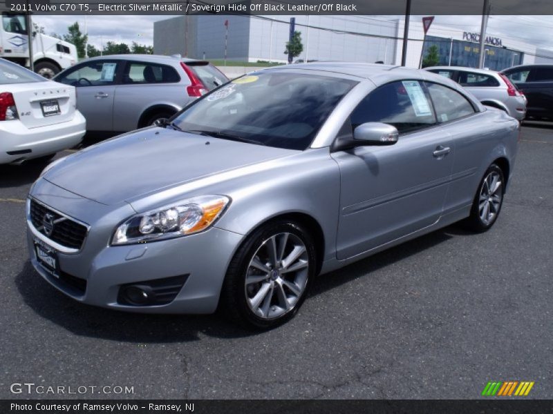 Electric Silver Metallic / Soverign Hide Off Black Leather/Off Black 2011 Volvo C70 T5