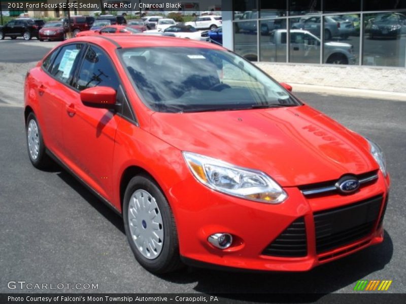 Race Red / Charcoal Black 2012 Ford Focus SE SFE Sedan