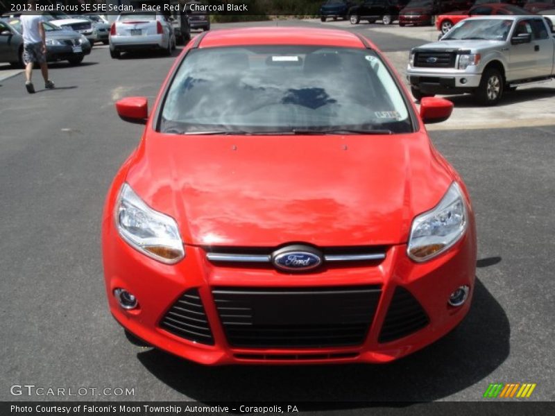 Race Red / Charcoal Black 2012 Ford Focus SE SFE Sedan