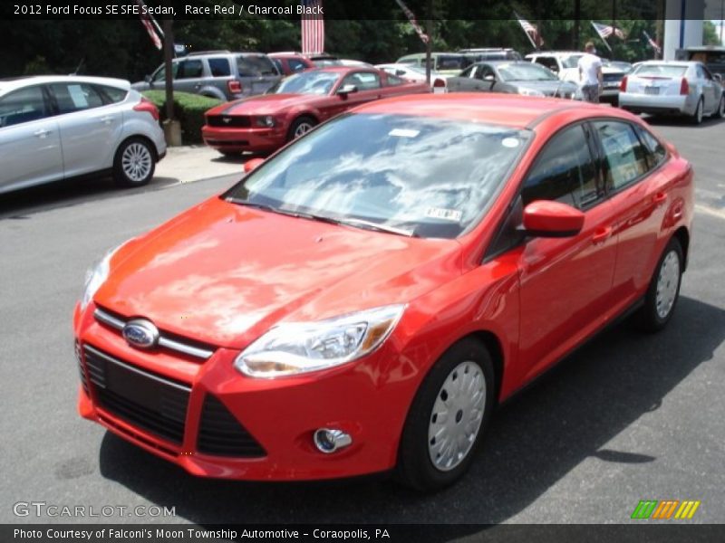 Race Red / Charcoal Black 2012 Ford Focus SE SFE Sedan