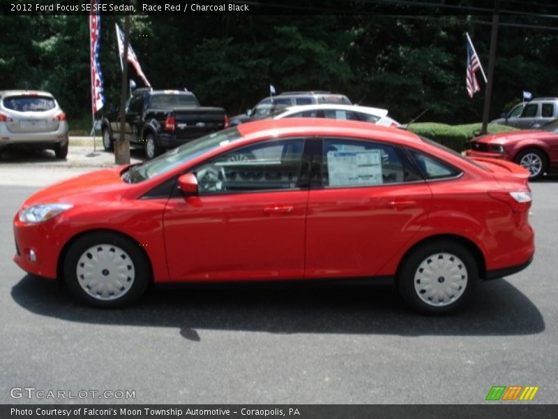 Race Red / Charcoal Black 2012 Ford Focus SE SFE Sedan