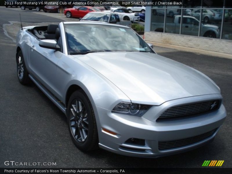 Ingot Silver Metallic / Charcoal Black 2013 Ford Mustang V6 Mustang Club of America Edition Convertible