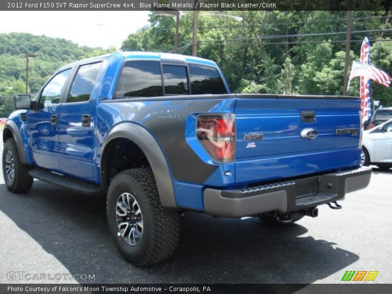 Blue Flame Metallic / Raptor Black Leather/Cloth 2012 Ford F150 SVT Raptor SuperCrew 4x4