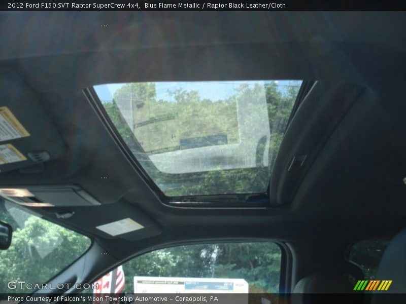 Blue Flame Metallic / Raptor Black Leather/Cloth 2012 Ford F150 SVT Raptor SuperCrew 4x4