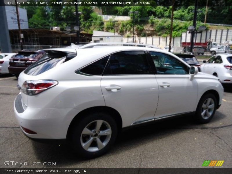 Starfire White Pearl / Saddle Tan/Espresso Birds Eye Maple 2013 Lexus RX 350 AWD