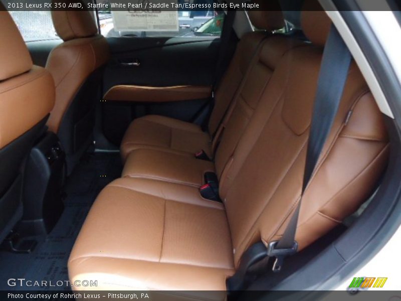 Starfire White Pearl / Saddle Tan/Espresso Birds Eye Maple 2013 Lexus RX 350 AWD