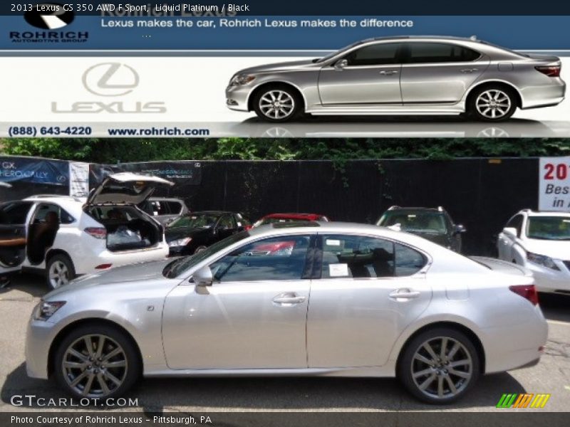 Liquid Platinum / Black 2013 Lexus GS 350 AWD F Sport