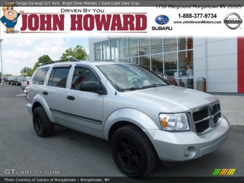 Bright Silver Metallic / Dark/Light Slate Gray 2008 Dodge Durango SLT 4x4