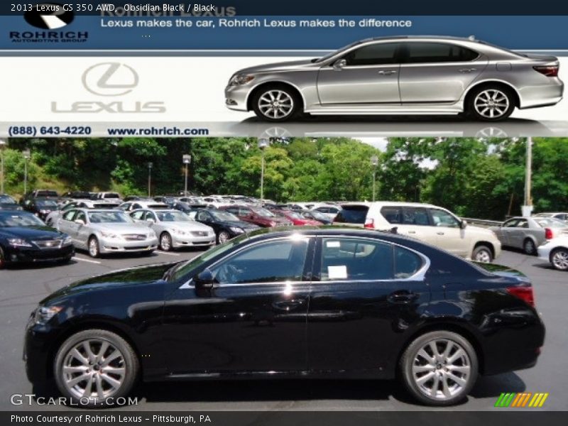 Obsidian Black / Black 2013 Lexus GS 350 AWD