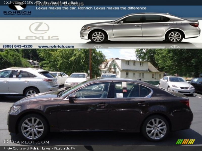Fire Agate Pearl / Black 2013 Lexus GS 350 AWD