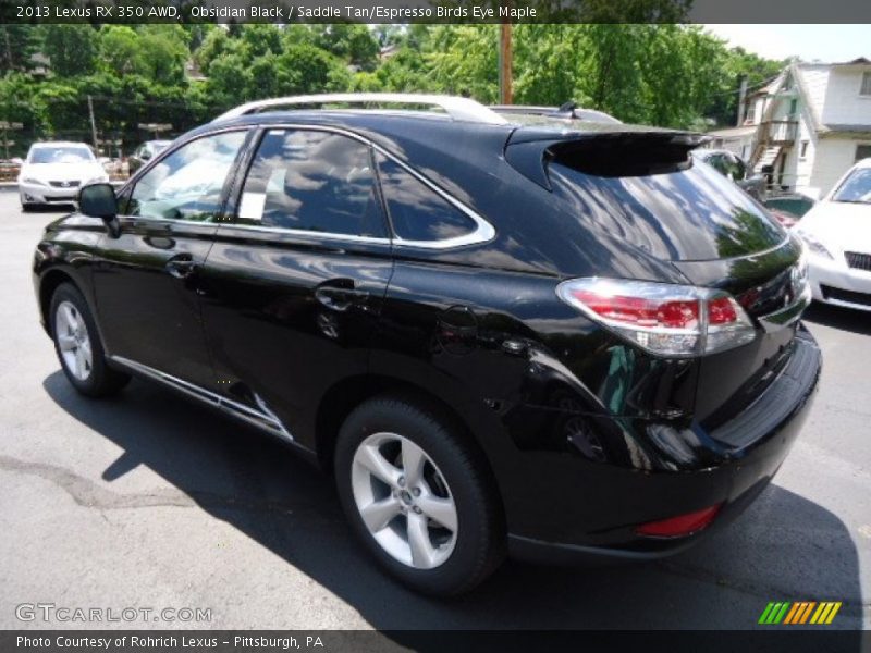 Obsidian Black / Saddle Tan/Espresso Birds Eye Maple 2013 Lexus RX 350 AWD
