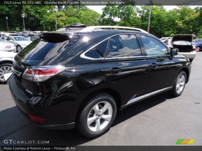 Obsidian Black / Saddle Tan/Espresso Birds Eye Maple 2013 Lexus RX 350 AWD