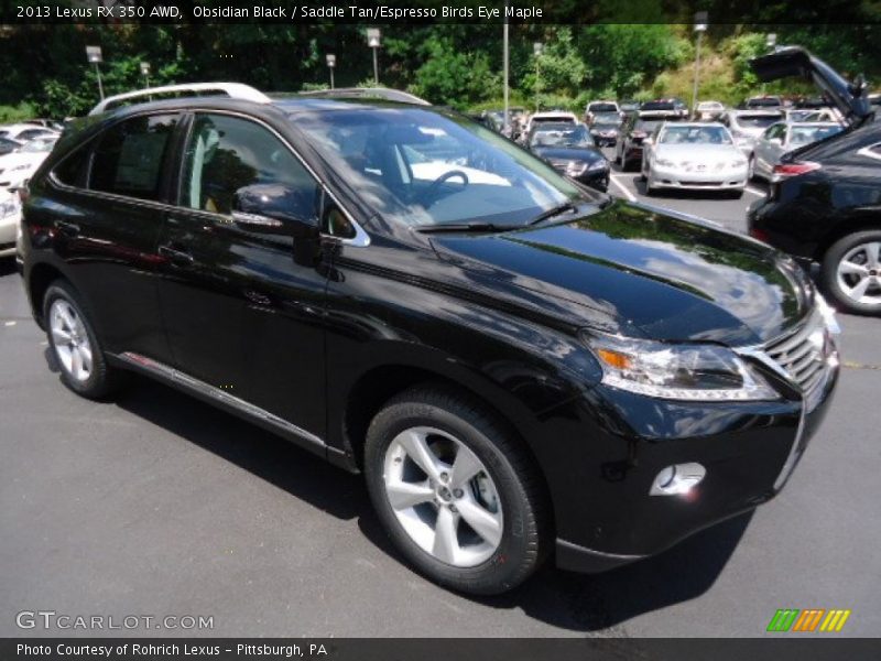 Obsidian Black / Saddle Tan/Espresso Birds Eye Maple 2013 Lexus RX 350 AWD