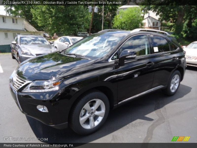 Obsidian Black / Saddle Tan/Espresso Birds Eye Maple 2013 Lexus RX 350 AWD