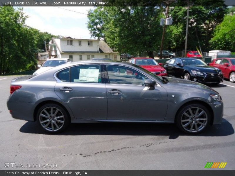 Nebula Gray Pearl / Black 2013 Lexus GS 350 AWD F Sport