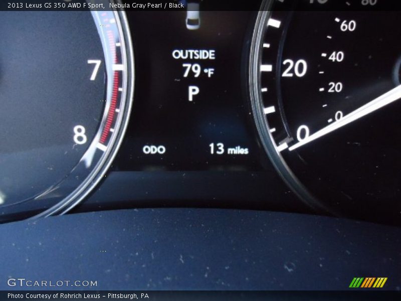 Nebula Gray Pearl / Black 2013 Lexus GS 350 AWD F Sport