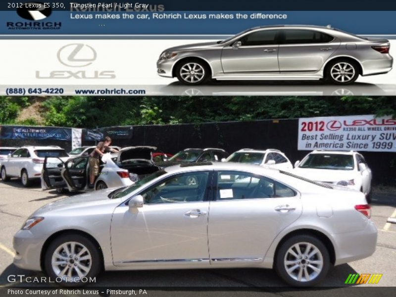 Tungsten Pearl / Light Gray 2012 Lexus ES 350