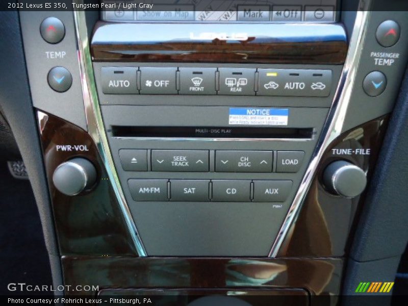 Tungsten Pearl / Light Gray 2012 Lexus ES 350