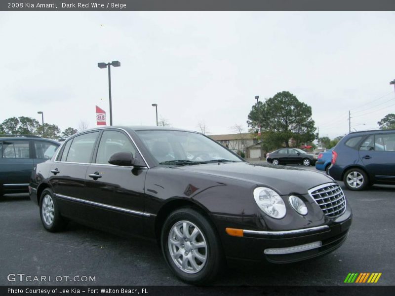Dark Red Wine / Beige 2008 Kia Amanti