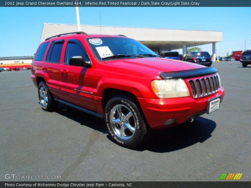 Inferno Red Tinted Pearlcoat / Dark Slate Gray/Light Slate Gray 2002 Jeep Grand Cherokee Overland 4x4