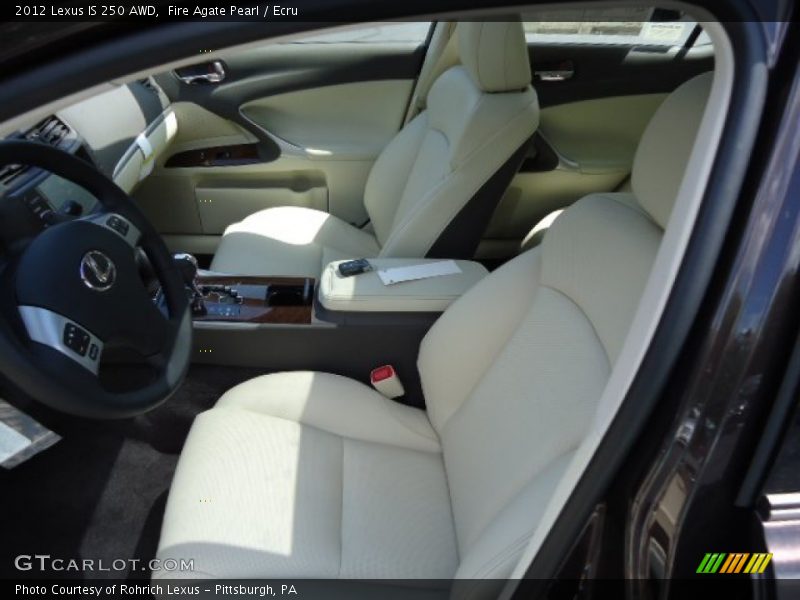 Front Seat of 2012 IS 250 AWD
