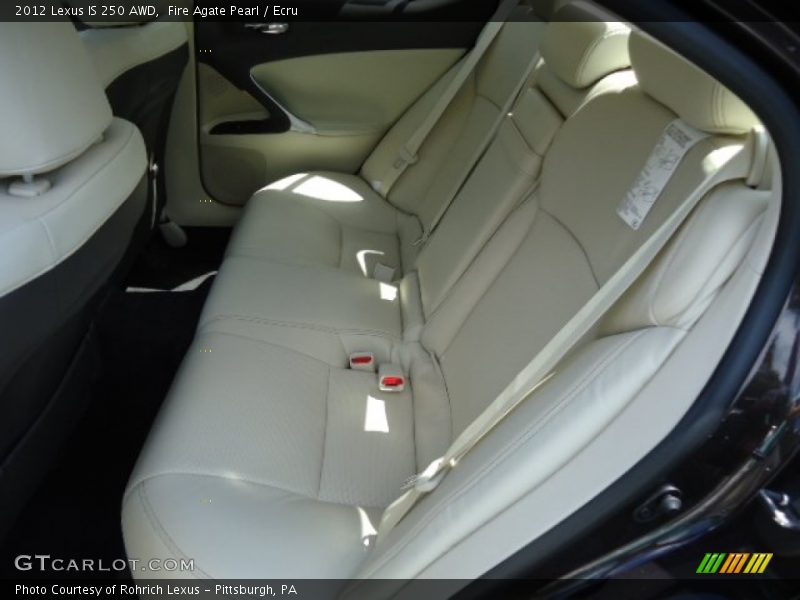 Rear Seat of 2012 IS 250 AWD