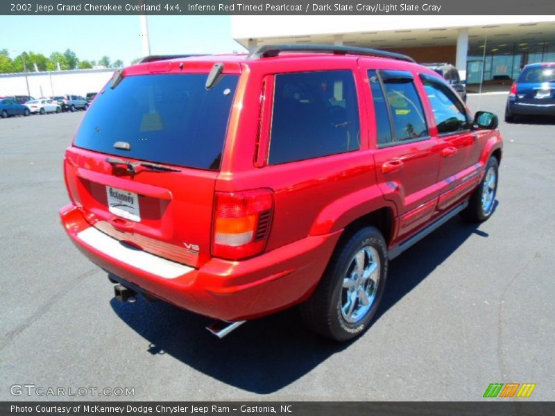 Inferno Red Tinted Pearlcoat / Dark Slate Gray/Light Slate Gray 2002 Jeep Grand Cherokee Overland 4x4