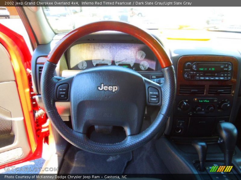 Inferno Red Tinted Pearlcoat / Dark Slate Gray/Light Slate Gray 2002 Jeep Grand Cherokee Overland 4x4