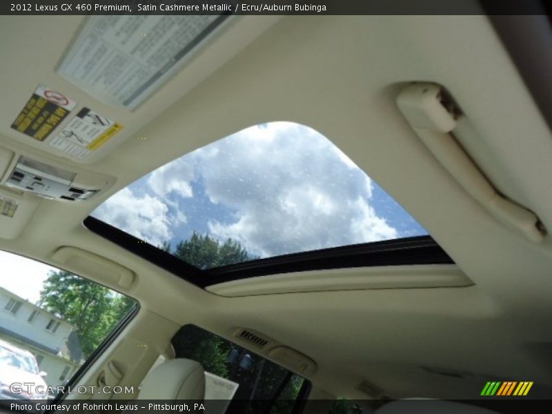 Sunroof of 2012 GX 460 Premium