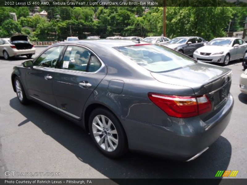 Nebula Gray Pearl / Light Gray/Dark Gray Birds-Eye Maple 2012 Lexus LS 460 AWD