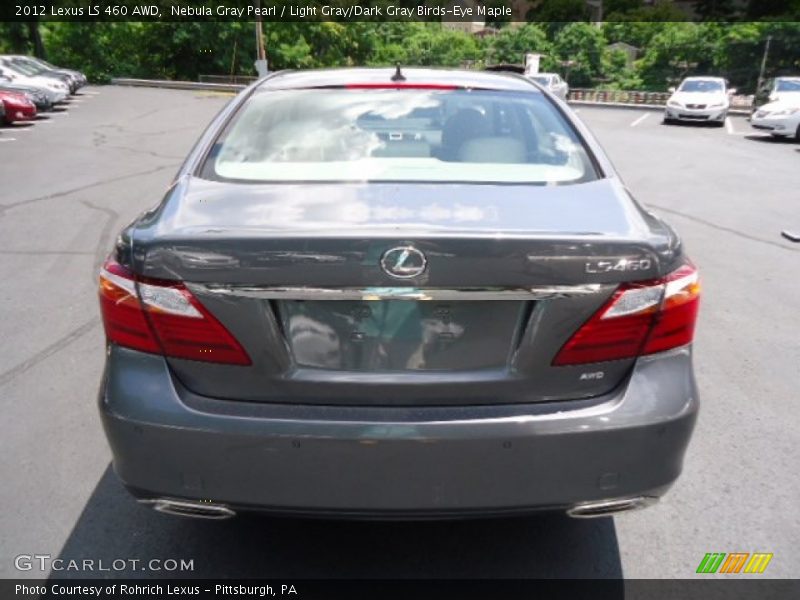 Nebula Gray Pearl / Light Gray/Dark Gray Birds-Eye Maple 2012 Lexus LS 460 AWD