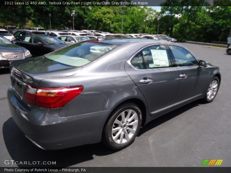Nebula Gray Pearl / Light Gray/Dark Gray Birds-Eye Maple 2012 Lexus LS 460 AWD