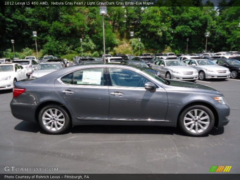 Nebula Gray Pearl / Light Gray/Dark Gray Birds-Eye Maple 2012 Lexus LS 460 AWD