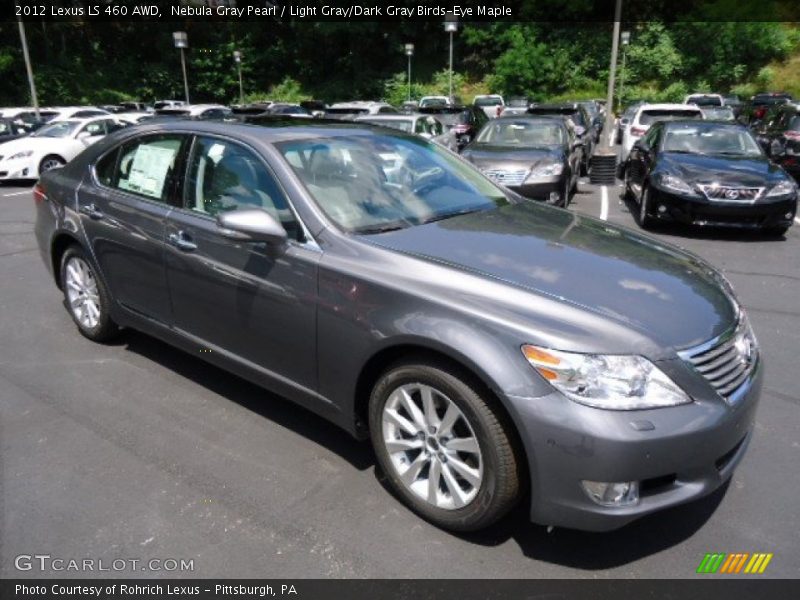 Nebula Gray Pearl / Light Gray/Dark Gray Birds-Eye Maple 2012 Lexus LS 460 AWD