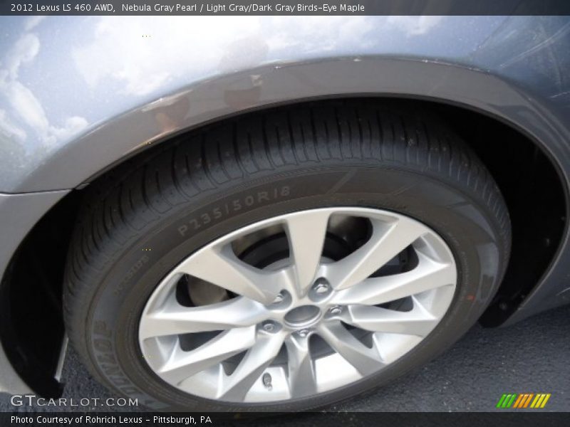 Nebula Gray Pearl / Light Gray/Dark Gray Birds-Eye Maple 2012 Lexus LS 460 AWD