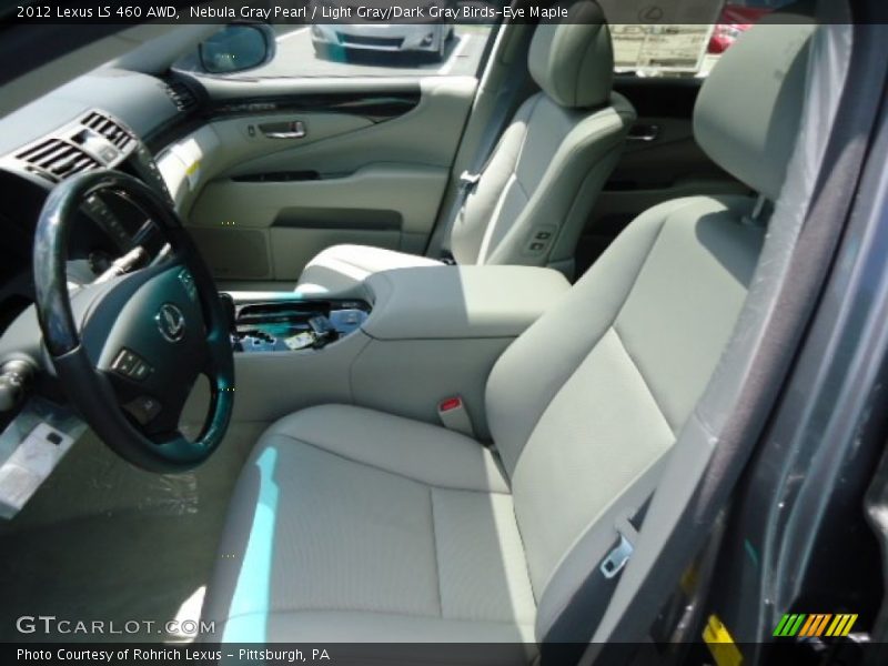Nebula Gray Pearl / Light Gray/Dark Gray Birds-Eye Maple 2012 Lexus LS 460 AWD