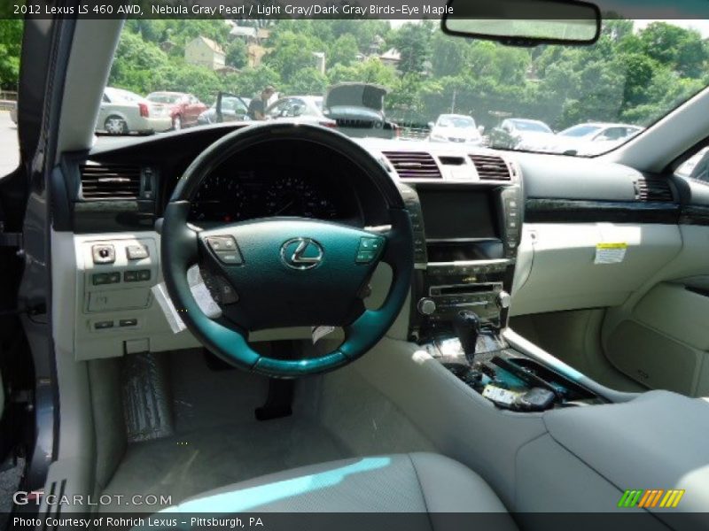 Nebula Gray Pearl / Light Gray/Dark Gray Birds-Eye Maple 2012 Lexus LS 460 AWD
