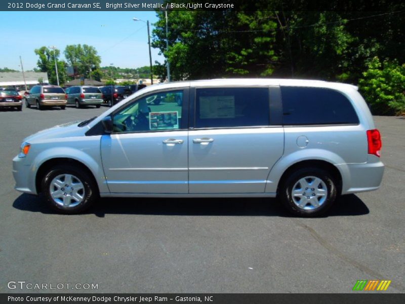 Bright Silver Metallic / Black/Light Graystone 2012 Dodge Grand Caravan SE
