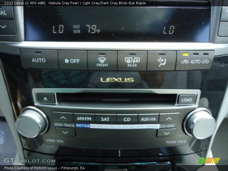 Nebula Gray Pearl / Light Gray/Dark Gray Birds-Eye Maple 2012 Lexus LS 460 AWD