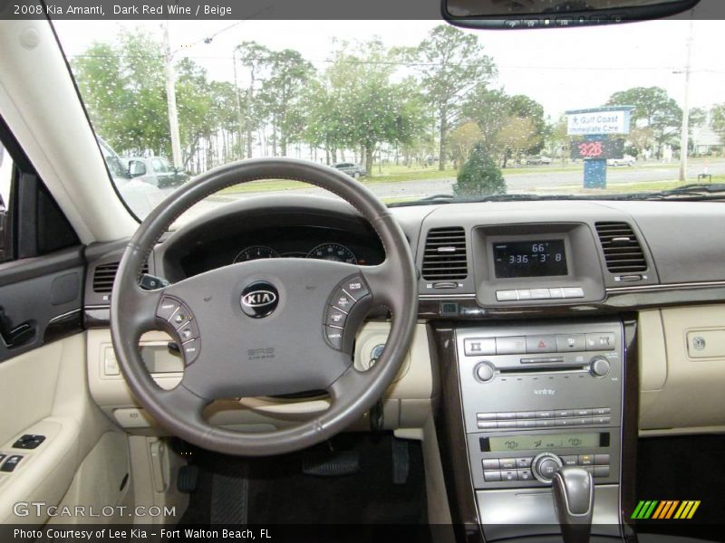 Dark Red Wine / Beige 2008 Kia Amanti
