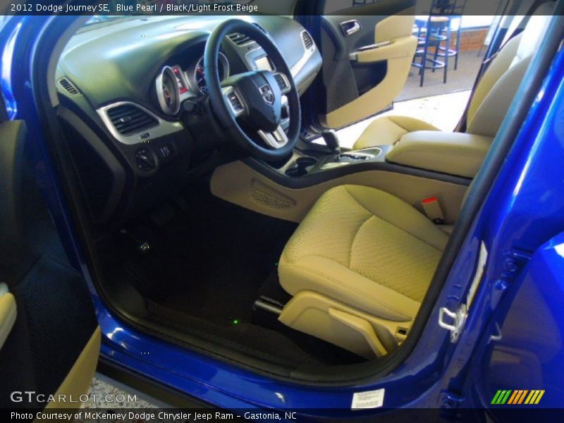 Blue Pearl / Black/Light Frost Beige 2012 Dodge Journey SE