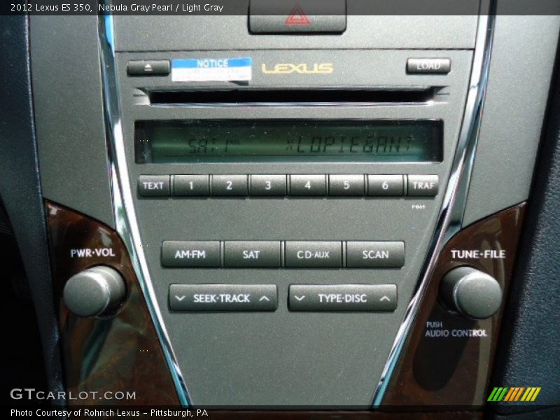 Nebula Gray Pearl / Light Gray 2012 Lexus ES 350