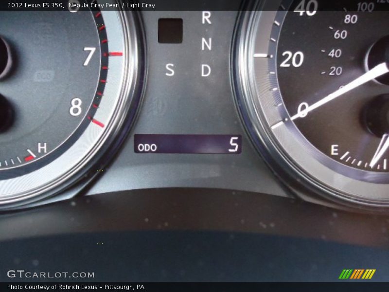 Nebula Gray Pearl / Light Gray 2012 Lexus ES 350