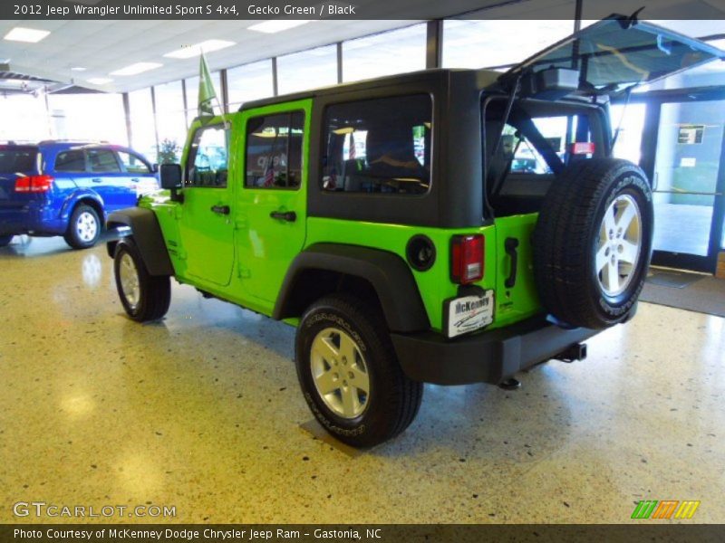Gecko Green / Black 2012 Jeep Wrangler Unlimited Sport S 4x4